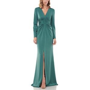 Kay Unger Size 10 Green Kayla Dress Elegant Evening Gown Kayla Minimalist Classy